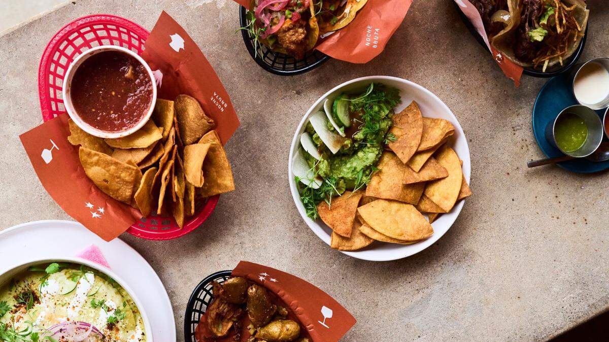 Noche Bruta had a menu of papas, flautas, tacos and more.