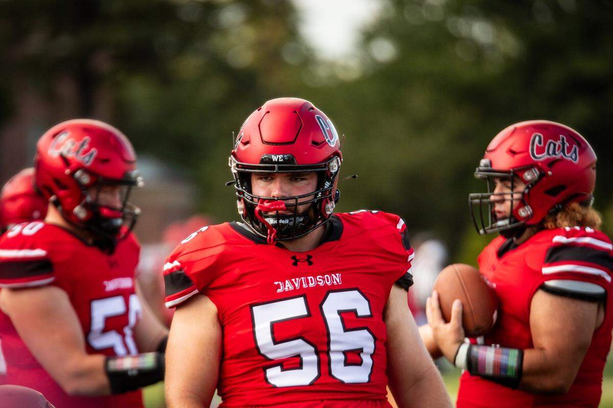 Barclay Briggs (56) was an obscure backup center for most of his career at Davidson College, a non-scholarship football program. But when Briggs playfully declared on social media that he would be skipping his final year of collegiate eligibility to enter the NFL draft and cited influences like Oprah Winfrey and Winston Churchill, the post went viral. In reality, Briggs will graduate in May 2024 and has a job already lined up in finance in his hometown of Houston, Texas.