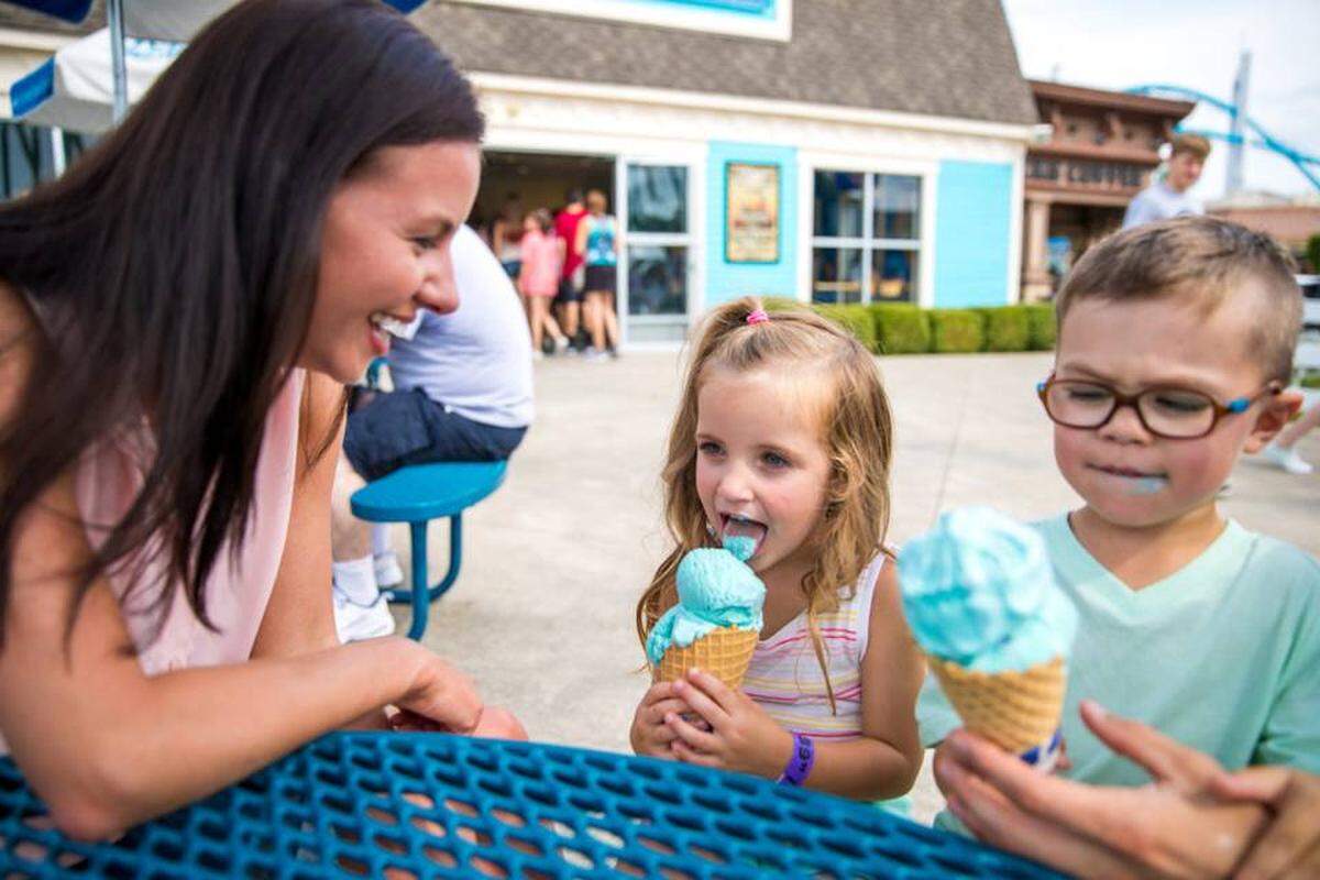 Blue ice cream is at Granny’s Ice Cream Shop.