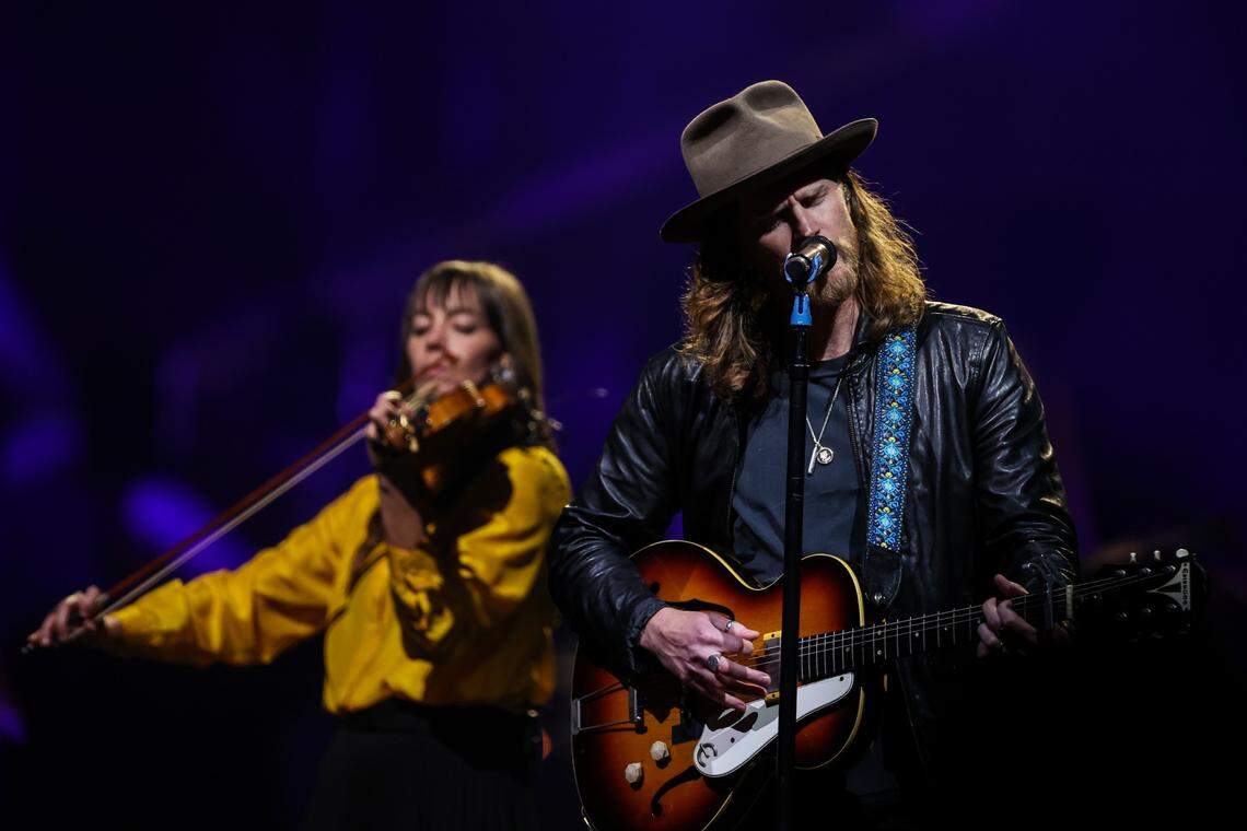 The Lumineers perform during a concert at Spectrum Center on Saturday, August 27, 2022 in Charlotte, NC.