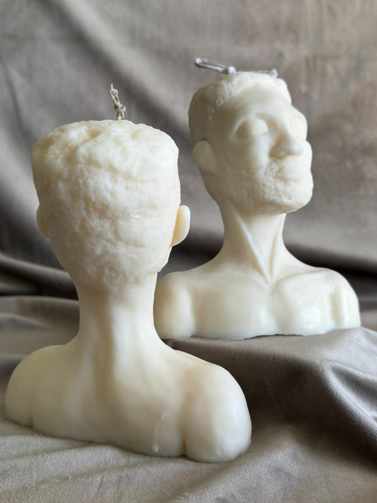 Sculptural candle of “Omar” designed by Summerlin Gillam