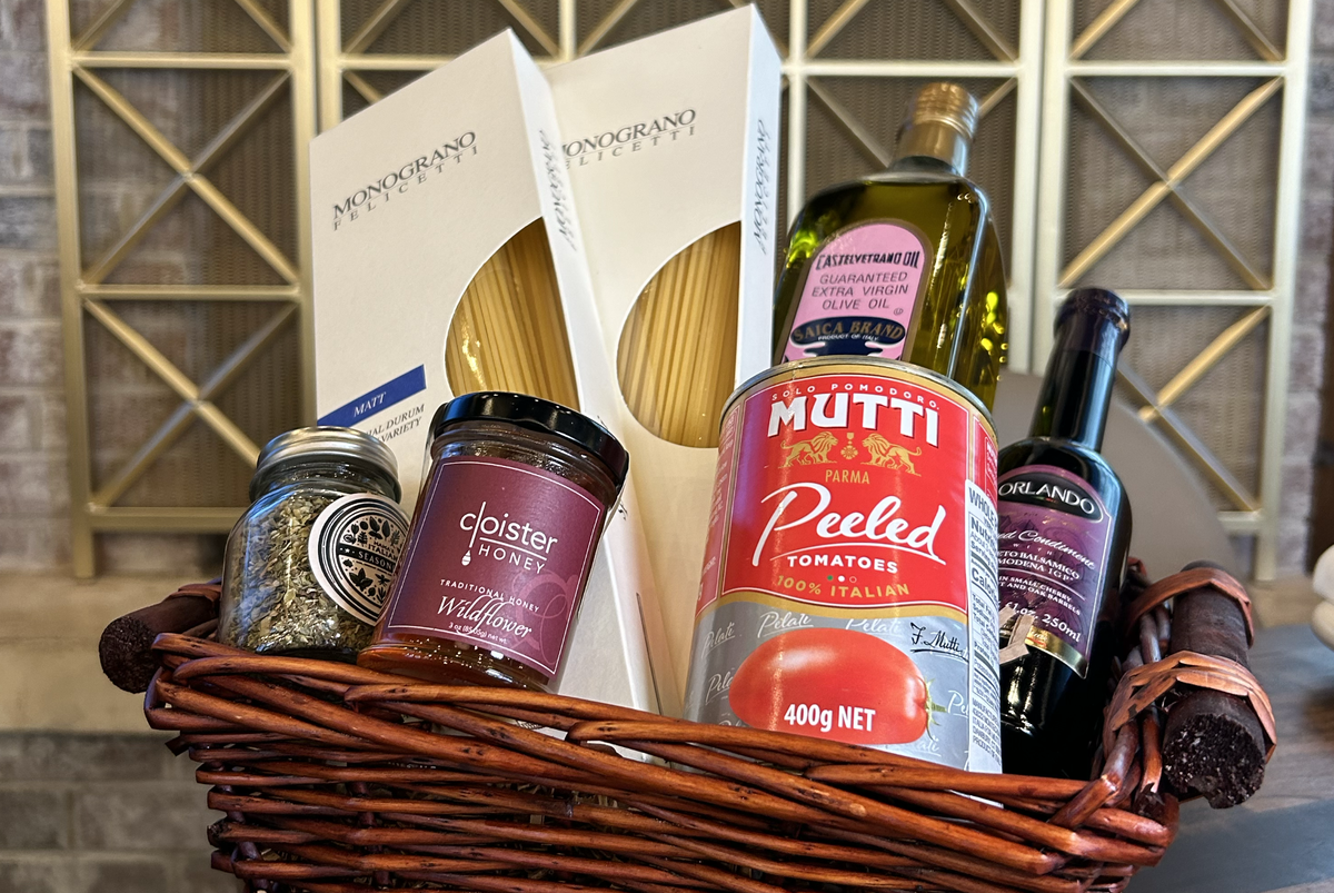 Mama Ricotta’s gift basket.