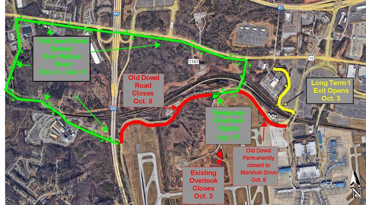 The overlook at Charlotte Douglas International Airport, a popular spot for watching airplanes, will close October 3, 2022. A temporary overlook will open Oct. 17.