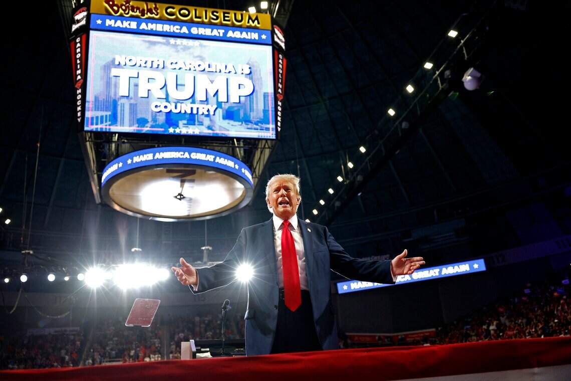 Donald Trump criticizes Kamala Harris in Charlotte NC rally | Raleigh ...