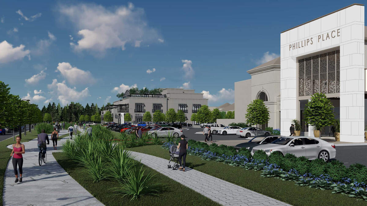 A rendering of the pedestrian walkway.