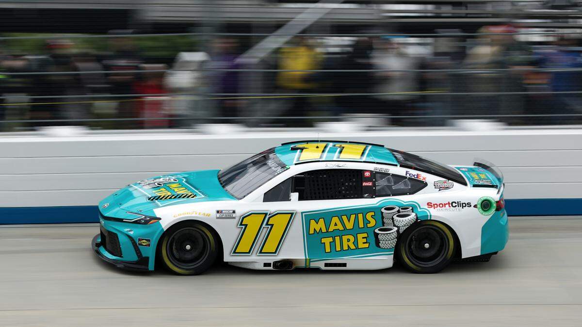 Apr 27, 2024; Dover, Delaware, USA; NASCAR Cup Series driver Denny Hamlin (11) during practice and qualifying for the Wurth 400 at Dover Motor Speedway.