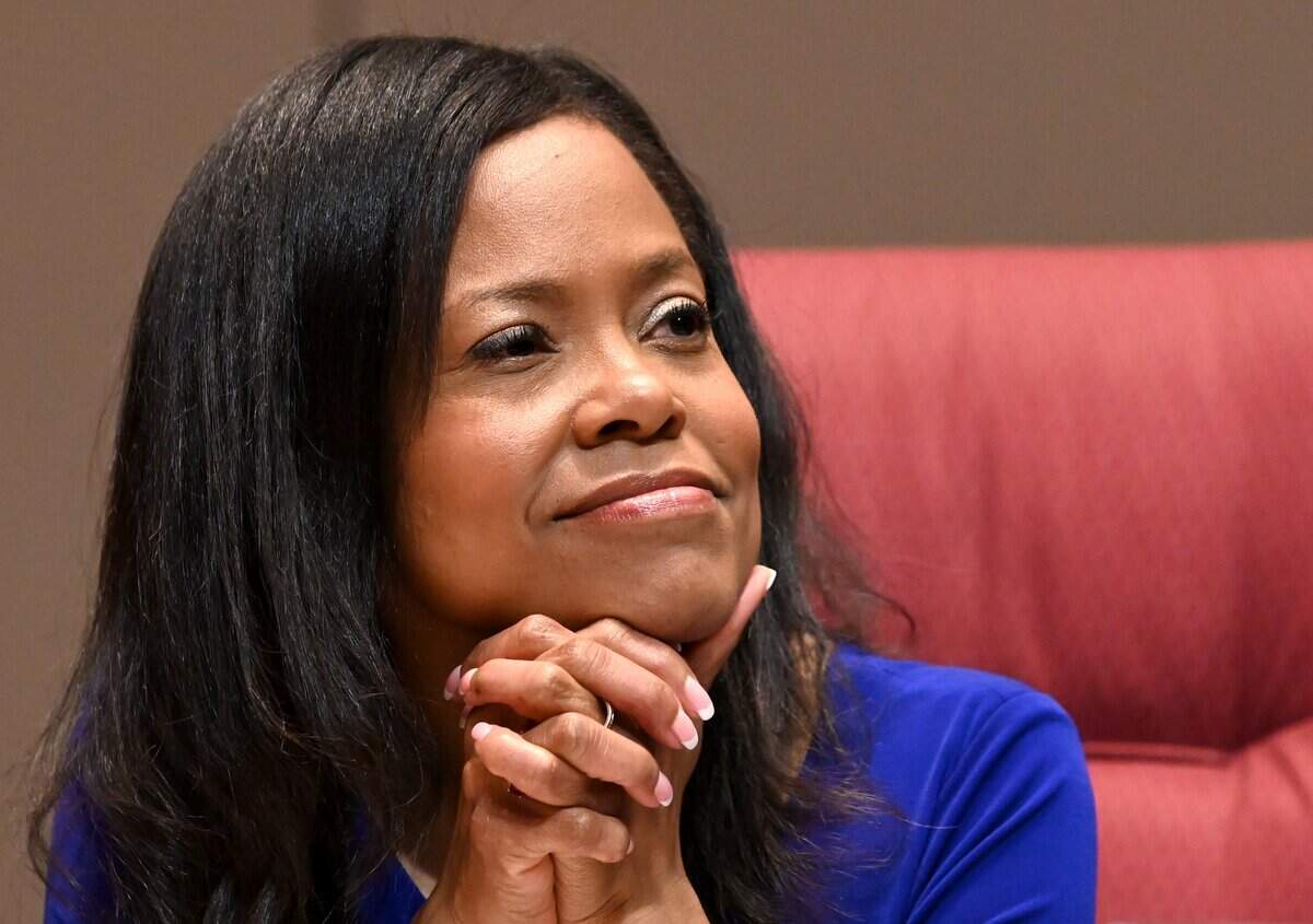 Superintendent Crystal Hill is no longer leading Charlotte-Mecklenburg Schools, according to multiple news reports. In this 2023 file photo, Hill waits for the Charlotte-Mecklenburg Board of Education meeting to begin. She was sworn in as the new superintendent for CMS during the meeting.