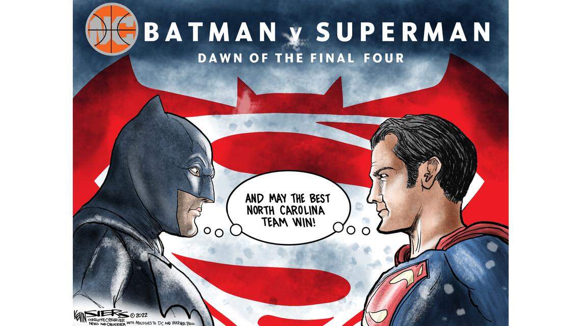 Kevin Siers cartoon: Clash of the (Final Four) Titans