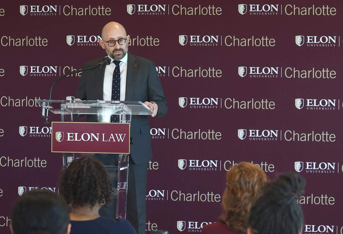 Zak Kramer, Dean of Elon University's Law School announces that the university will be launching a full-time law program in Charlotte, NC in the fall of 2027 on Tuesday, January 13, 2026. The law program will be the city's first since Charlotte School of Law closed in 2017.