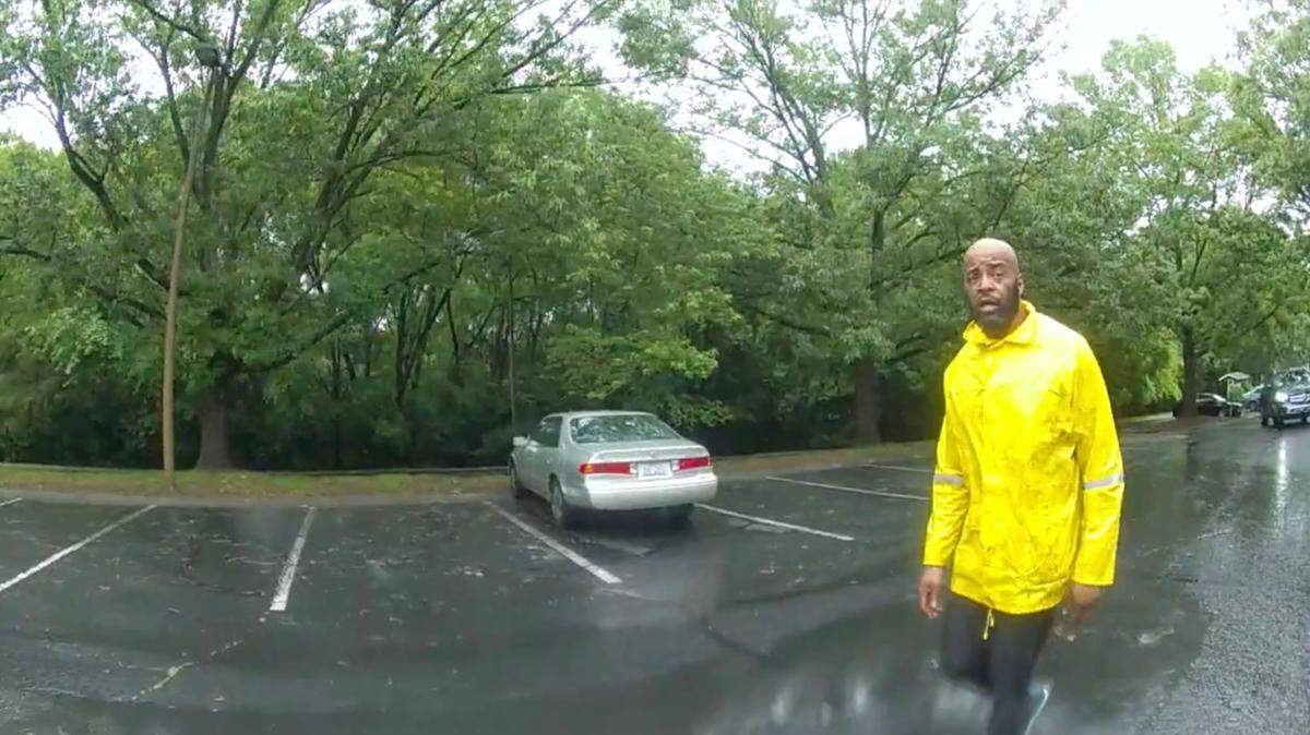 A police body camera shows Dennis Bodden in Pineville, N.C., shortly before he was killed by a police sergeant.