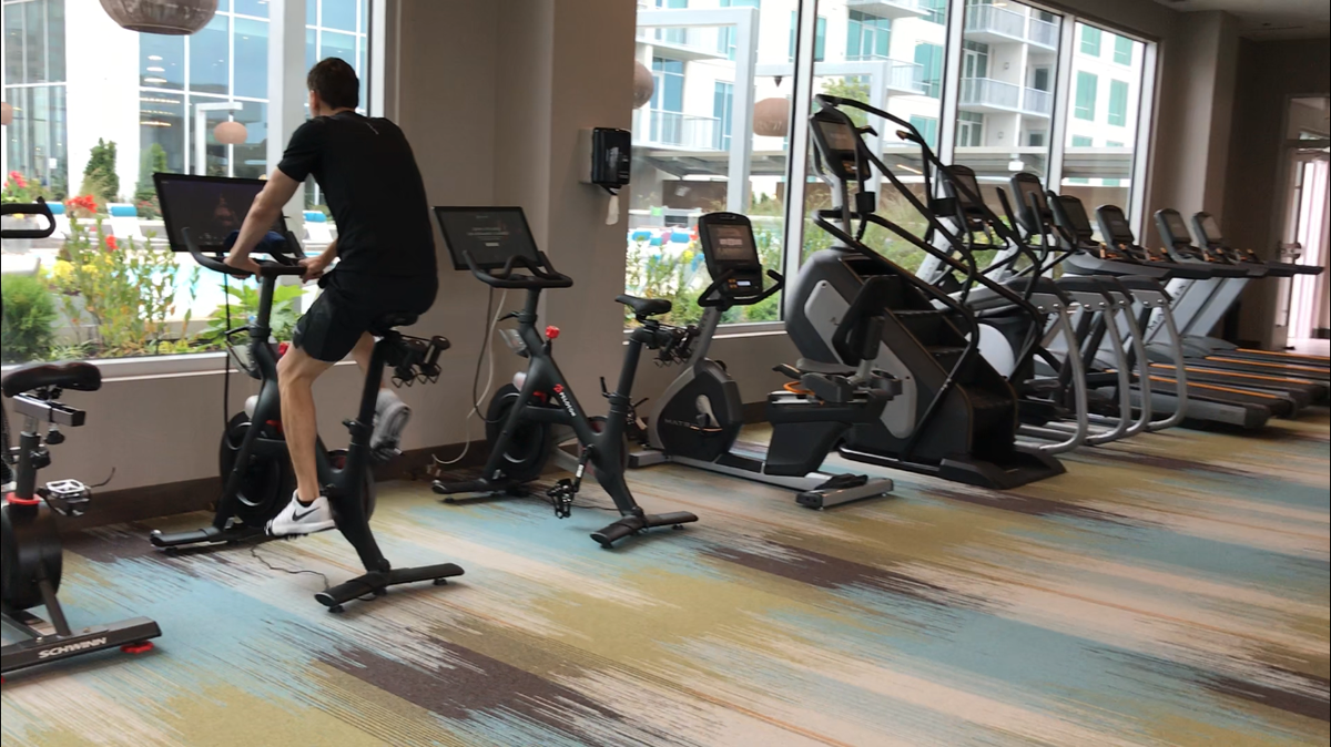 The gym at Novel Stonewall Station.