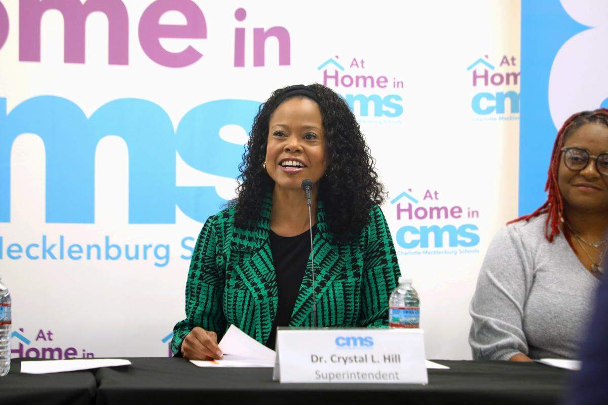 Crystal L. Hill, Charlotte-Mecklenburg Schools superintendent, talks about the district's housing initiative.
