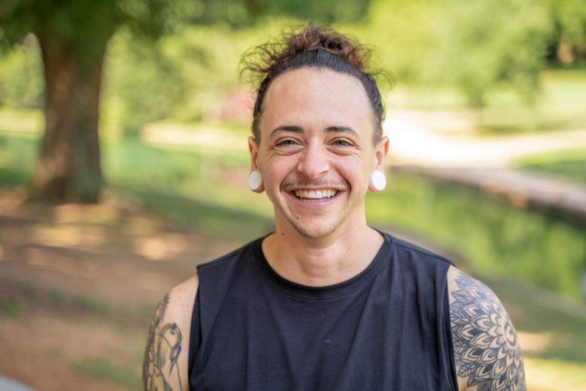 Daniel Sannito credits virtual connections fostered during the COVID-19 pandemic for the geographical diversity of the Trans Yoga Project team, which launched in November 2020.