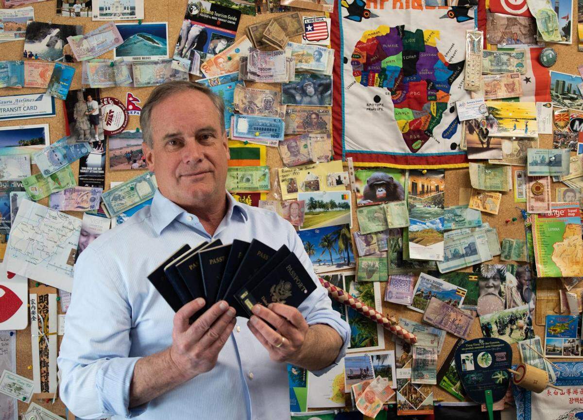 JIm Kitchen carried his passports into space.