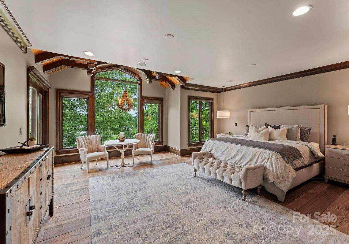 The Martin Truex Jr. mansion on Lake Norman has five bedrooms.