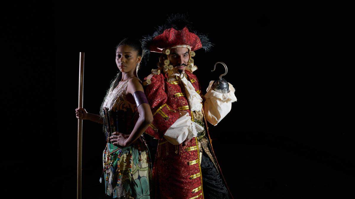 Desirae Powell and Caleb Sigmon star as Tiger Lily and Captain Hook in “Peter Pan,” which starts Oct. 4 at Children’s Theatre of Charlotte. Adam Burke is the theater’s artistic director.