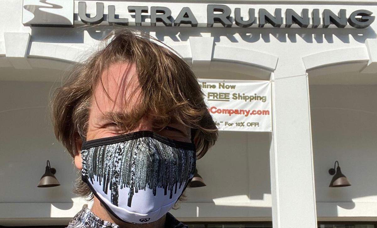 Nathan Leehman, owner of Ultra Running Company, got his mask from INKnBURN.