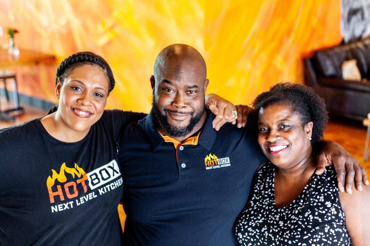 Pastry chef Jaime Turner, chef Michael Bowling and his sister, Joy Bowling.