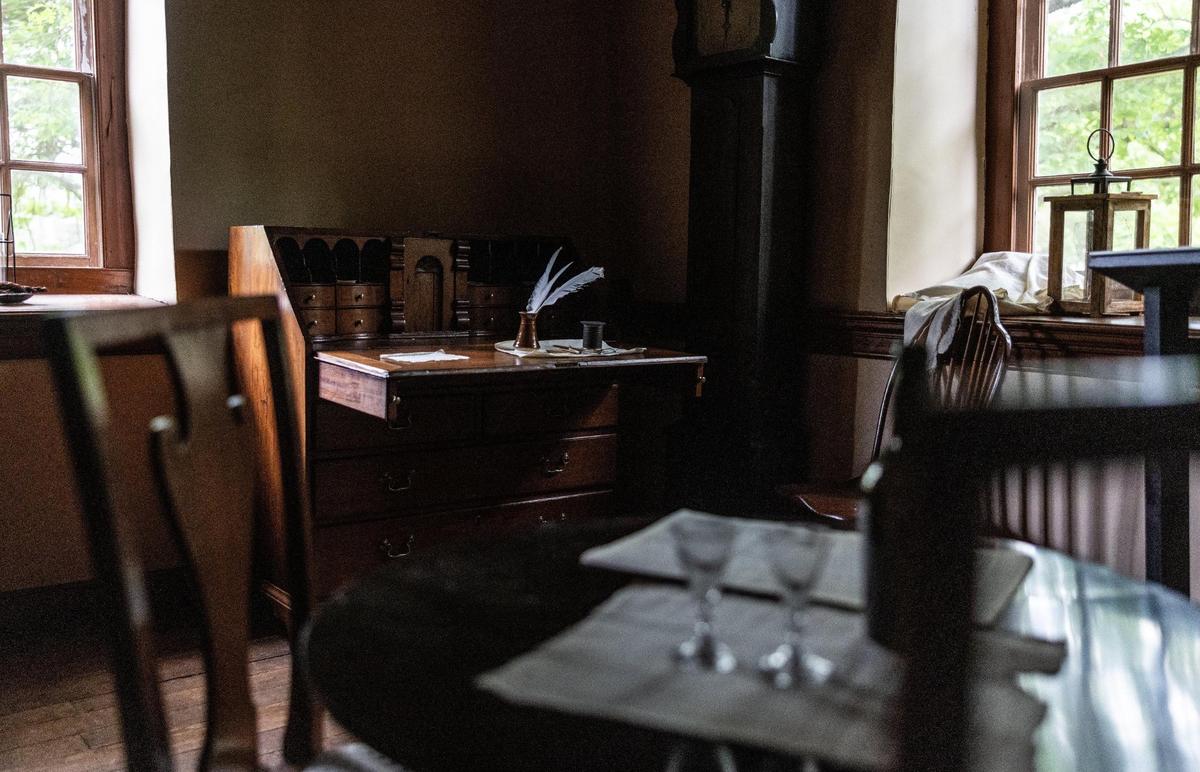 Hezekiah Alexander’s desk in the 1774 Alexander Homesite at the Charlotte Museum of History. The museum is launching a new exhibit for the 250th anniversary of the Mecklenburg Declaration of Independence.