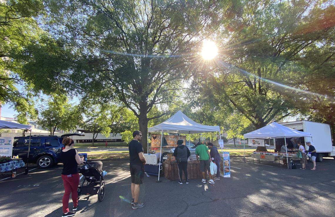 Find fresh produce and other offerings at at the Uptown Farmers Market every Saturday at 300 S. Davidson Street.