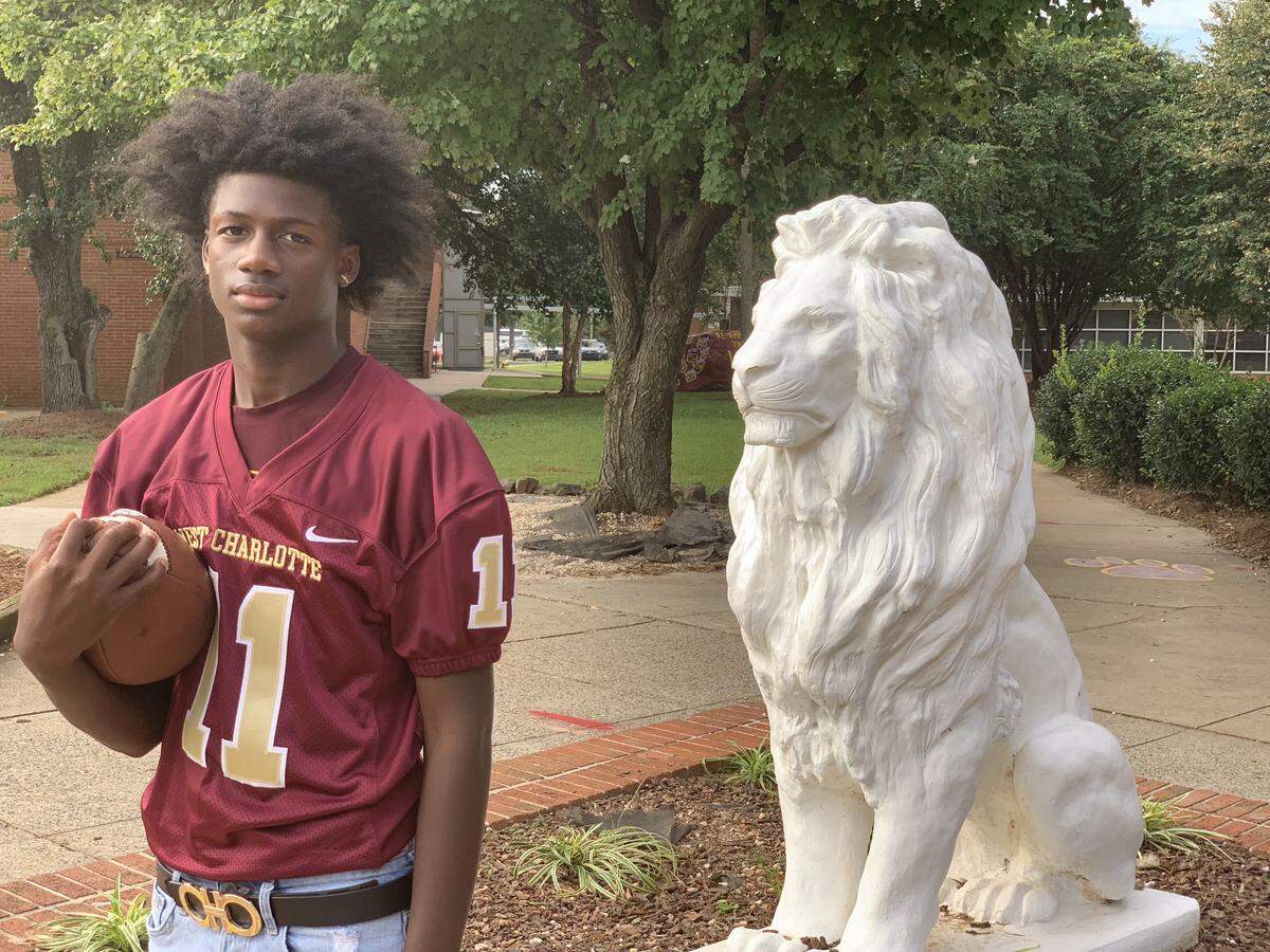 West Charlotte freshman quarterback Josh Mahatha will lead the Lions into a big game Friday with Mallard Creek High.