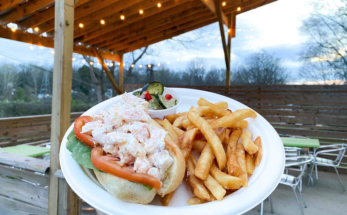 Toucan Louie’s Southern Shrimp Salad Sandwich.