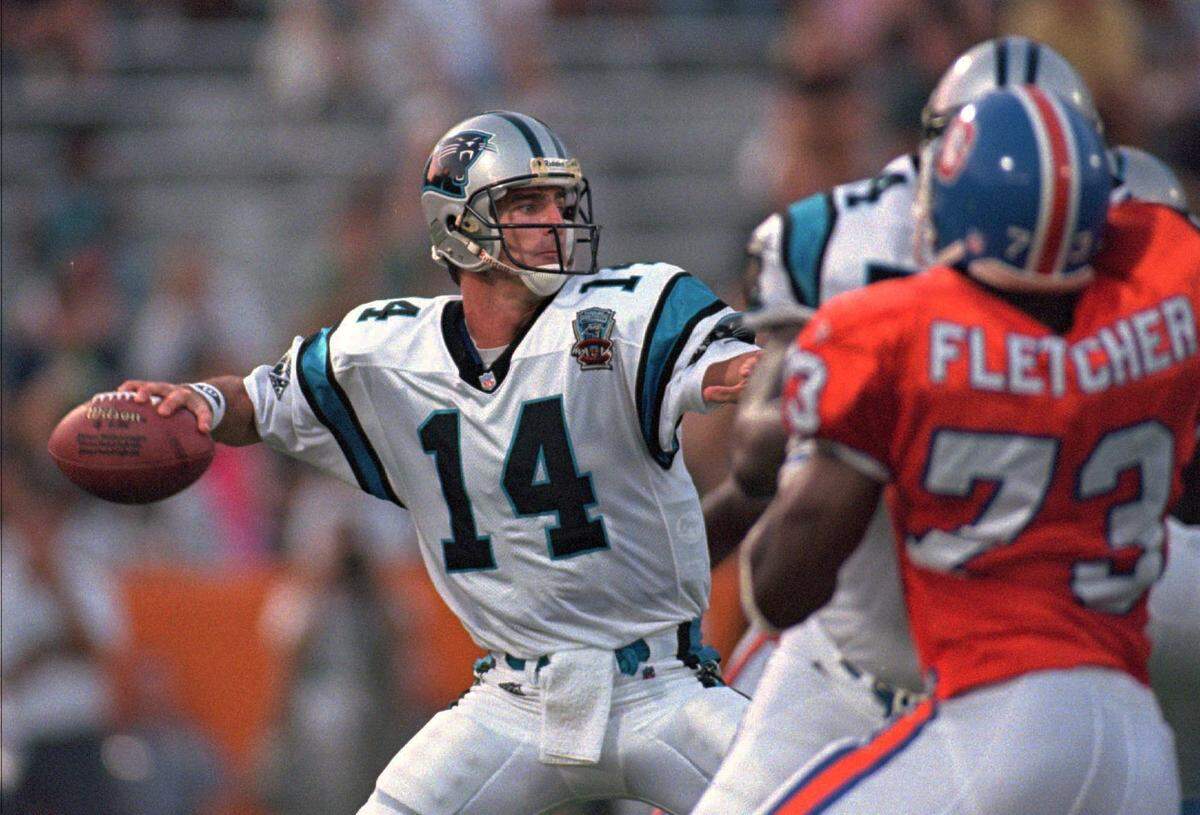 Frank Reich played for Carolina during only one of his 14 NFL seasons, going 0-3 as a starter but nearly leading the Panthers to a win in their first-ever game.