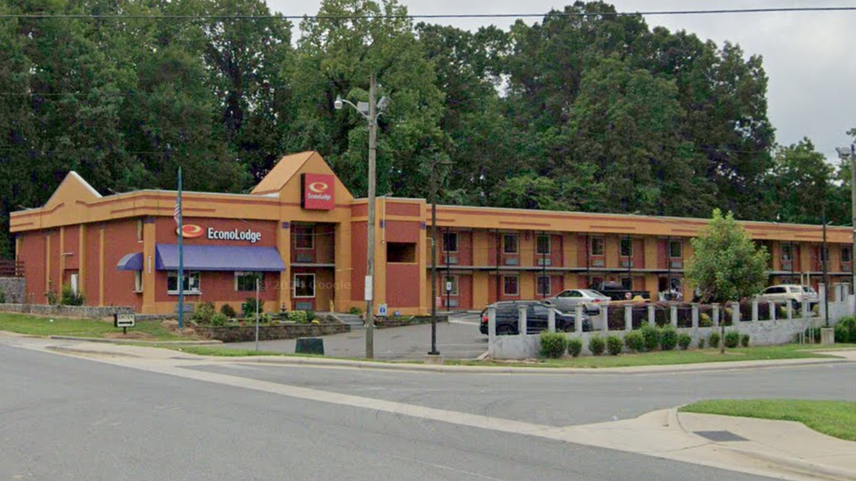The west Charlotte Econo Lodge on Glenwood Drive, where police say Raphael Wright raped and then shot and killed Michelle Lynn Schechter.