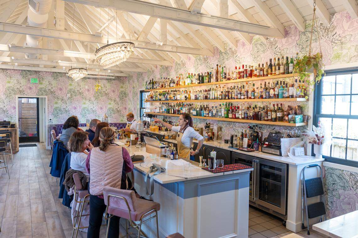 Supperland’s bar menu is a huge undertaking for Tonidandel-Brown beverage director Colleen Hughes. It has three differently-focused spaces: the dining room, the adjacent bar, shown above, and the basement speakeasy.