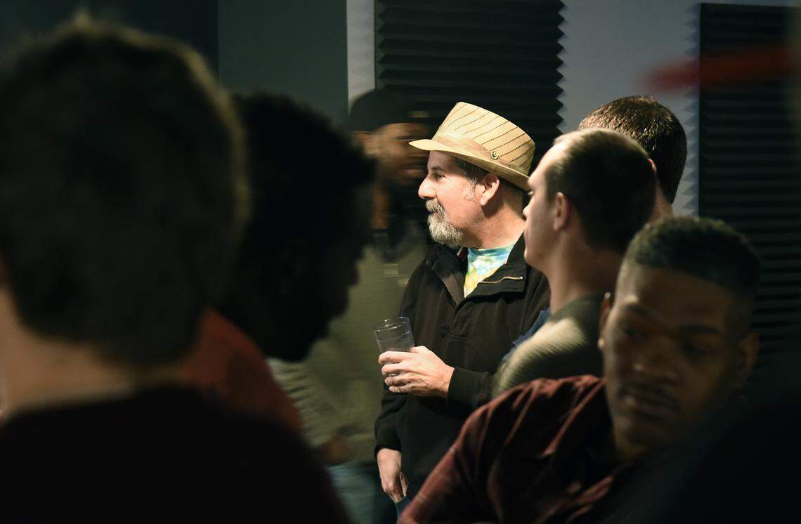 Glenn Lurie with other comedians at the March Mania Comedy Tournament at The Comedy Zone on March 12, 2019.