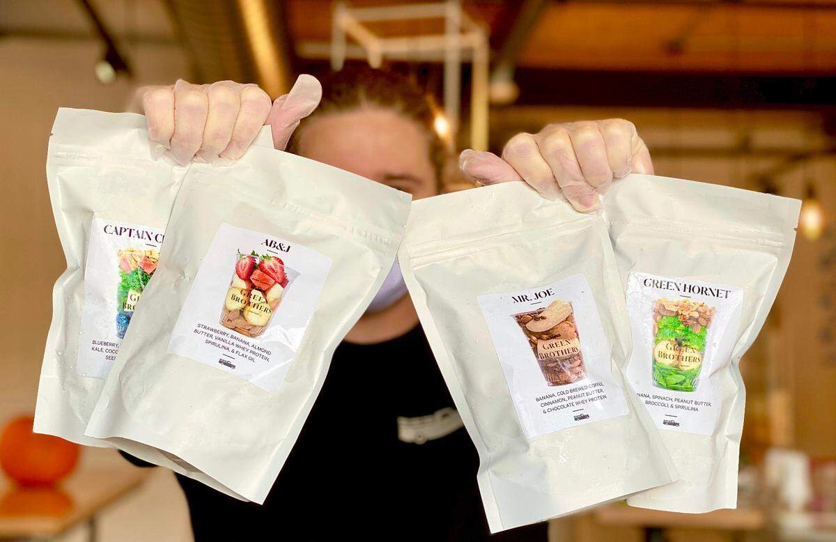 Before COVID-19, Green Brothers Juice had just released a line of pre-packaged smoothie bags.