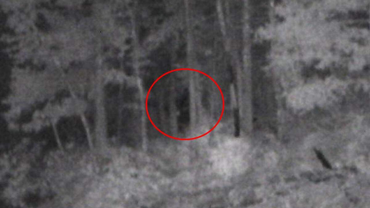 These grainy images were taken from a boat about 2 a.m. Saturday on Lake James in North Carolina.