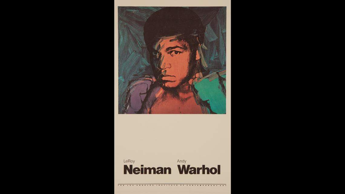 Ali, Neiman and Andy Warhol, L.A.I.C.A, 1981 Poster is among five Warhol works for sale benefiting McColl Center in Charlotte through Andy Warhol Foundation for the Visual Arts’ new initiative Philanthropy Factory.