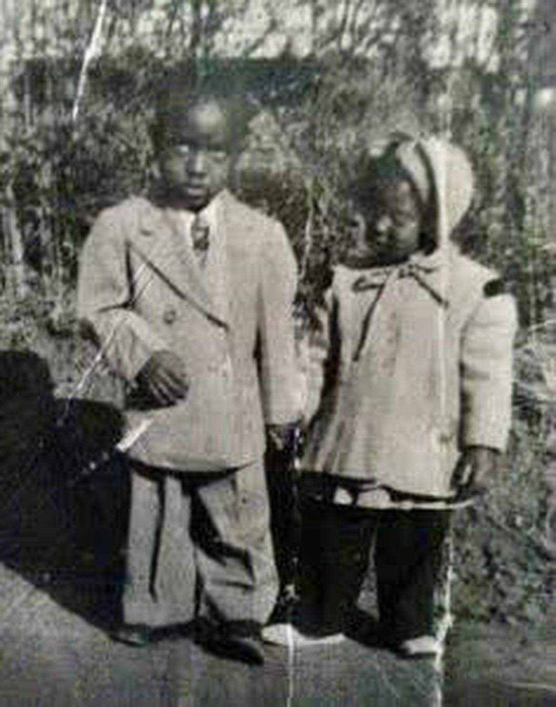 Future college basketball coach Leonard Hamilton (left) with one of his cousins, at around age 5. Hamilton grew up in Gastonia, N.C., in a segregated society. He went to an all-Black high school and then onto Gaston College and the University of Tennessee-Martin, where in both cases he was one of the school’s first Black basketball players.