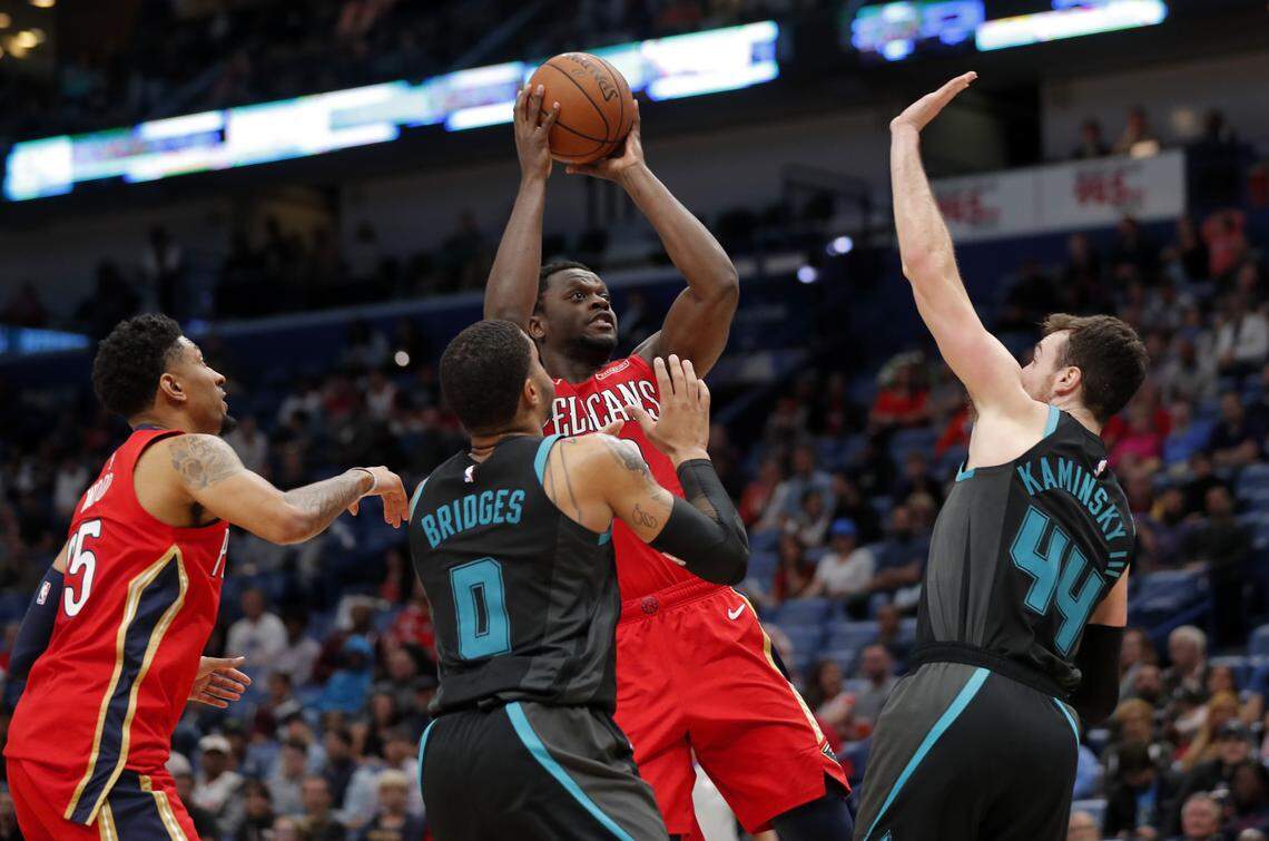 Power forward Julius Randle has a $9 million guarantee for next season and could be traded if the New Orleans Pelicans pick Duke’s Zion Williamson No. 1 overall in next month’s draft.