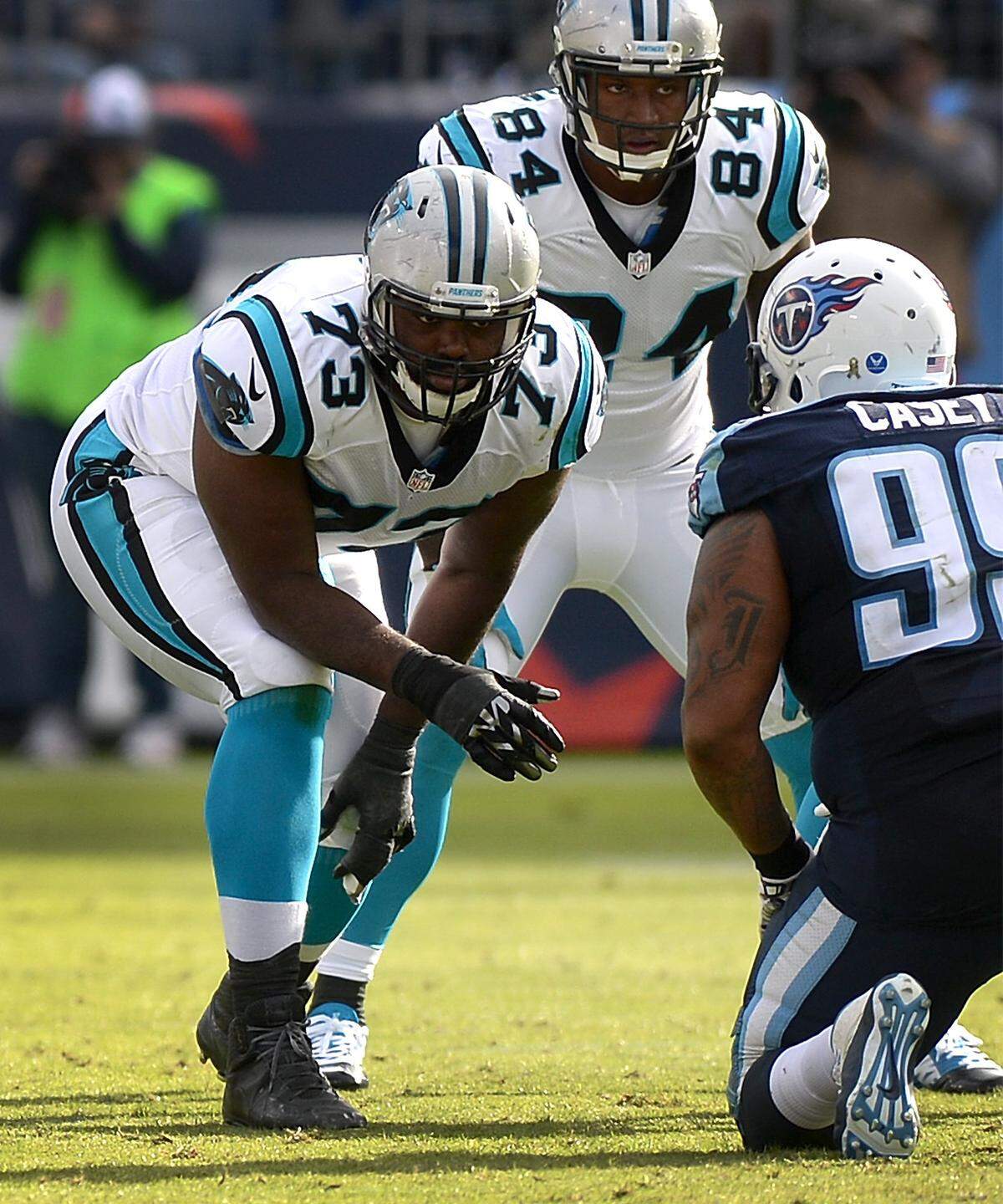 Tennessee Titans defensive tackle Jurrell Casey, right, is a four-time Pro Bowler after being selected No. 77.