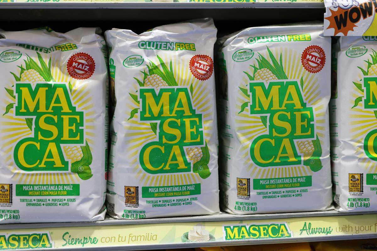 Rising tariffs on Mexican-made Maseca, a popular brand of instant corn flour, confront grocers and customers at the Wow Supermarket in Charlotte, North Carolina.