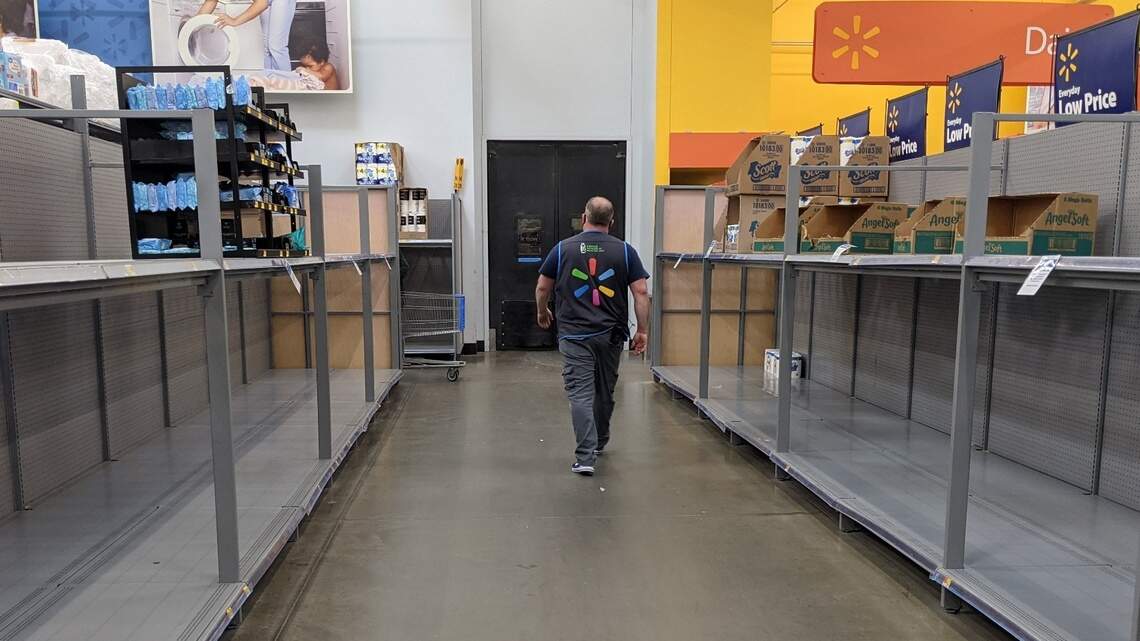 Nearly-empty shelves beg the question: Is Charlotte hoarding toilet paper again?