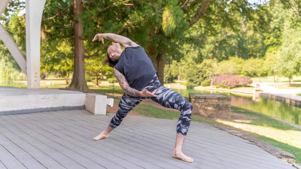 Daniel Sannit of Charlotte is a yoga instructor and one of eight co-founders of the Trans Yoga Project, which operates in person and virtually across the United States.