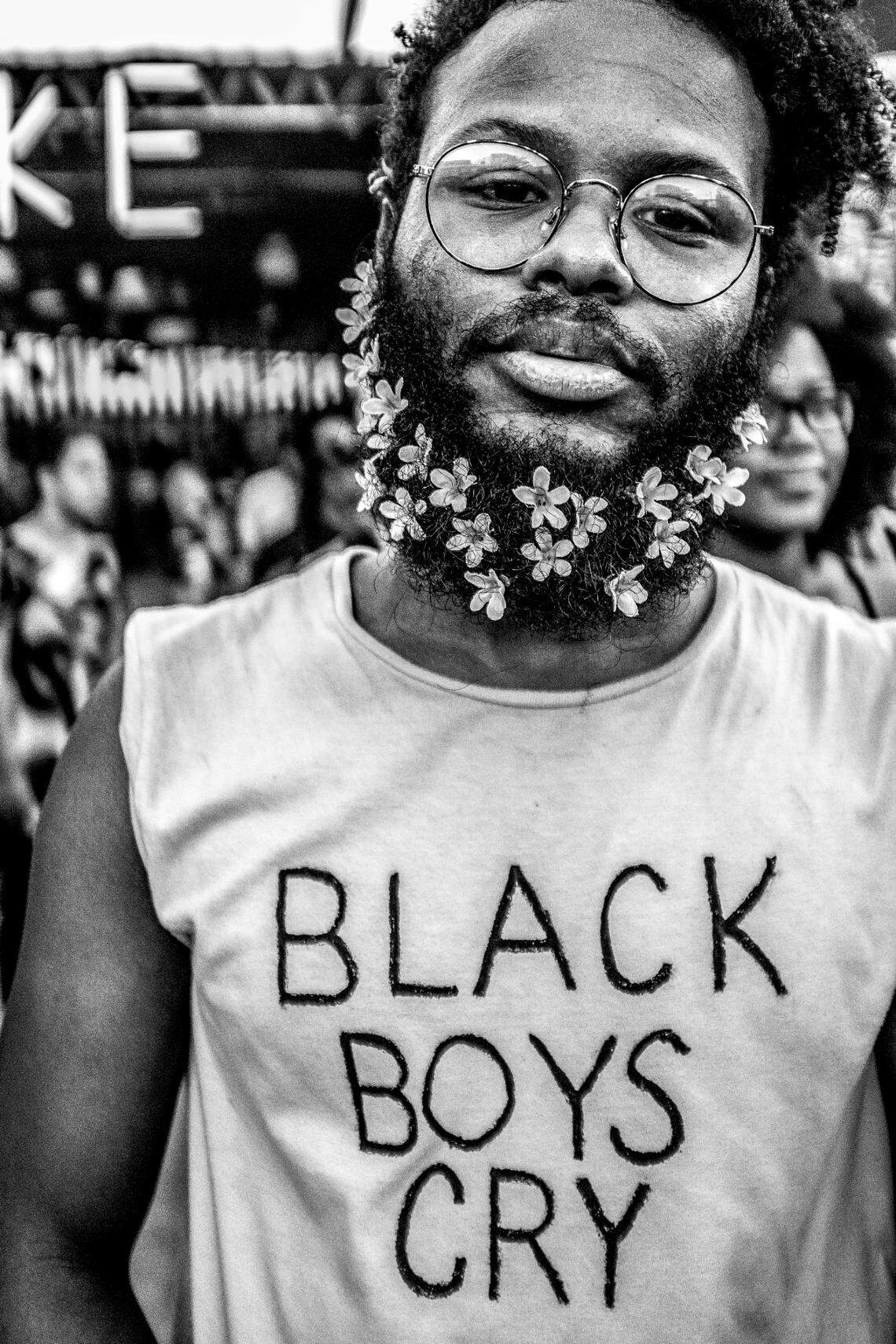 Black Boys Cry, 2018, a photograph on metallic paper by photo artist Ken West, was added to the permanent collection this year at Mint Museum Uptown. It will be part of the exhibition “New Days New Works” in uptown when the museum can reopen.