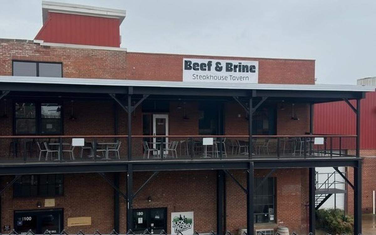 Beef & Brine Steakhouse Tavern is located at 305 McGill Ave. on the Gibson Mill campus in Concord.