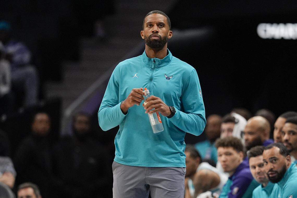 Charlotte Hornets head coach Charles Lee during the second half against the Utah Jazz at Spectrum Center.