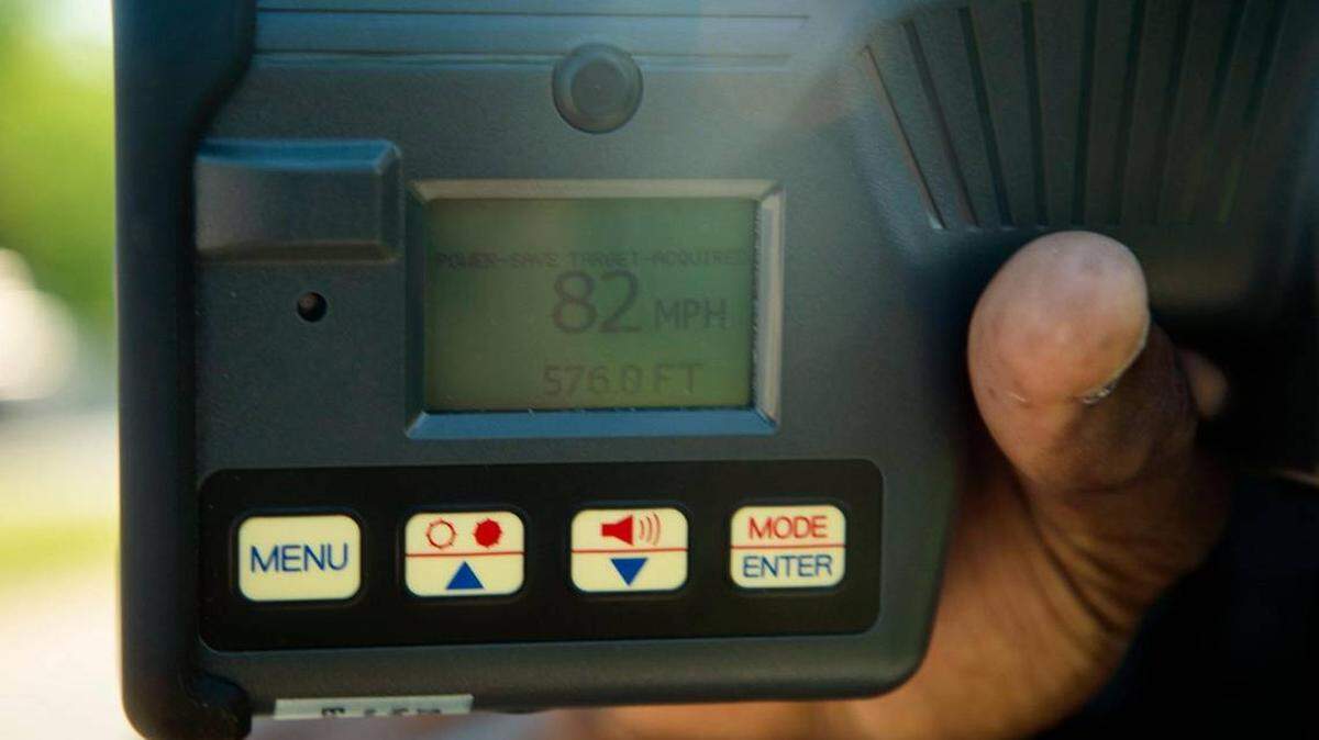 A LiDAR speed enforcement tool registers a car’s speed on Apr. 21, 2021, in Durham: 82 mph in a 60 mph zone. Speed-related crashes have killed more than 1,800 people in N.C. over the past 5 years, according to an investigation by the Charlotte Observer and (Raleigh) News & Observer. It also found that nearly 92% of extreme speeders get breaks in court that allow them to avoid the full penalties.