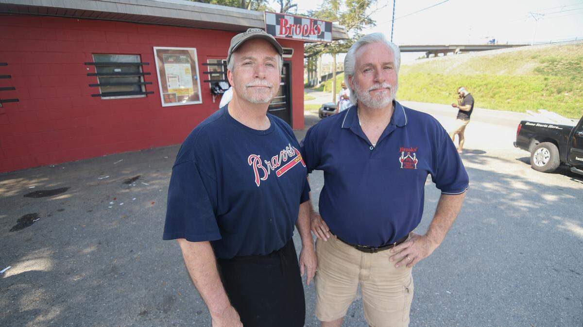 Scott Brooks and David Brooks of Brooks’ Sandwich House in NoDa in 2018.