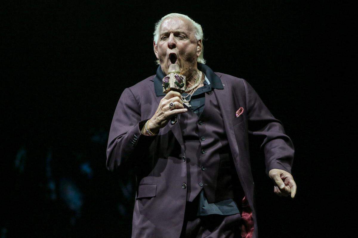 Pro wrestling icon Ric Flair, shown during an appearance in Atlanta in October 2019, and his girlfriend Wendy Barlow have “gone their separate ways,” he posted on Instagram on Tuesday, Feb. 1, 2022.