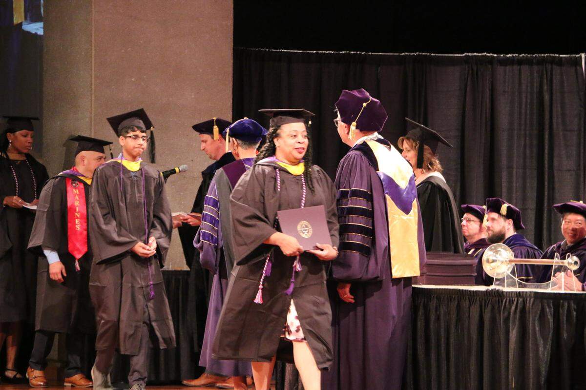 Kamal Yerra at Excelsior College’s commencement in June 2019, when he was just 13 years old. A spokesperson for Excelsior says the average age of its students is 36 years old.