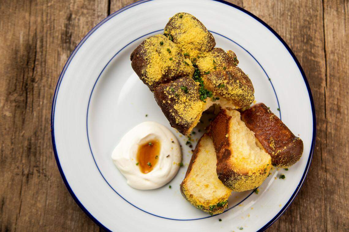 The Goodyear House will serve Dollar, dollar bread, y’all: Pull-apart sour cream and onion brioche with sour butter and honey.