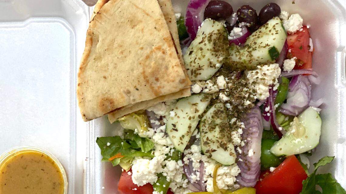 The Mad Greek of Charlotte’s Greek salad is one of its most popular items.