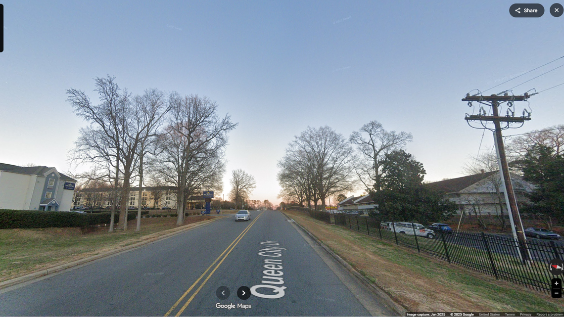 MEDIC ambulance was summoned to the 3400 block of Queen City Drive for a patient in cardiac arrest. The road is a strip of hotels along Interstate 85. MEDIC ambulance was summoned to the 3400 block of Queen City Drive for a patient in cardiac arrest. The road is a strip of hotels along Interstate 85.