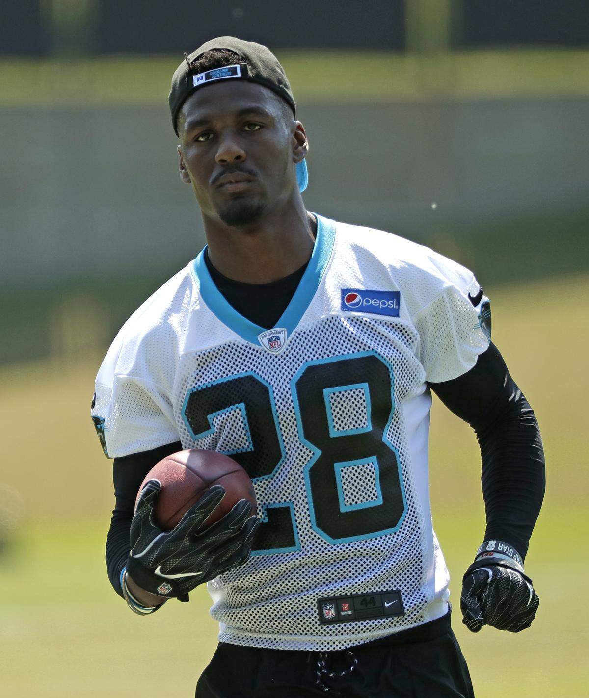 Carolina’s Rashaan Gaulden (28) has been getting some first-team repetitions early in training camp at Wofford.